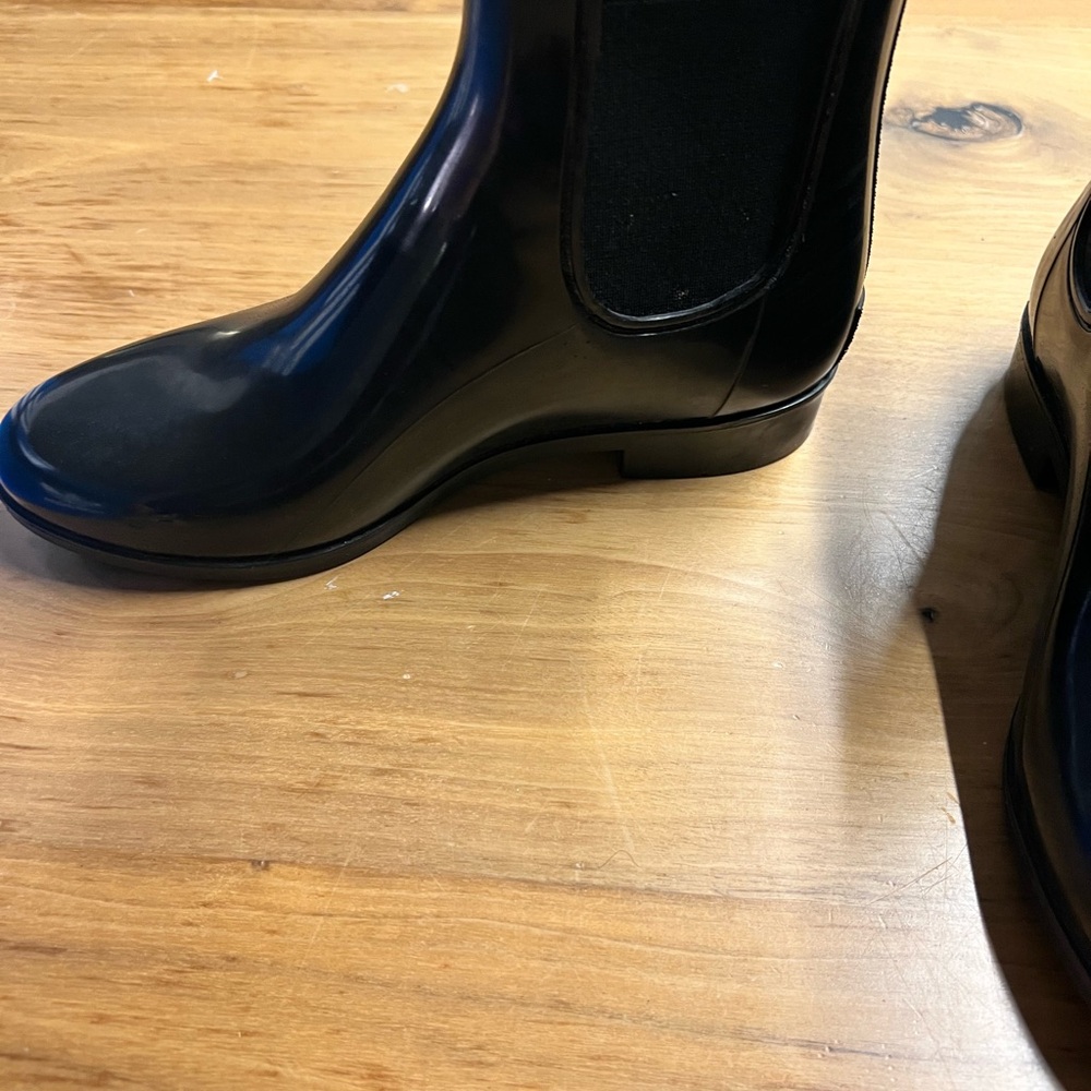 Black Chelsea Rain Boots - Picture 3 of 4